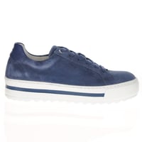 Gabor - 498.36 Platform Side Zip Trainers, Marine 2