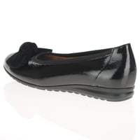 Gabor - Patent Bow Flat Pumps - Black 3