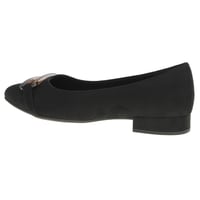Jana - 22169 Buckle Detail Flat Pumps - Black 2
