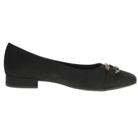 Jana - 22169 Buckle Detail Flat Pumps - Black 3