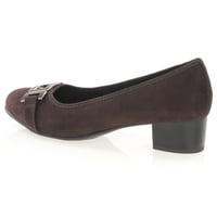 Jana - 22369 Block Heeled Court Shoes, Mocca 2