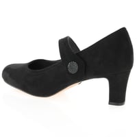 Jana - 22473 Velcro Mary Jane Shoes - Black 2