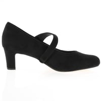 Jana - 22473 Velcro Mary Jane Shoes - Black 3