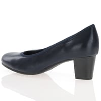 Jana - 22477 Block Heeled Court Shoes - Dark Navy 2