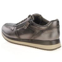 Jana - 23700 Metallic Size Zip Trainers, Pewter 2