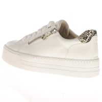 Jana - 23767 Flatform Side Zip Trainers, White 3