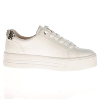 Jana - 23767 Flatform Side Zip Trainers, White 2