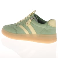 Jana - 23784 Retro Side Zip Trainers - Green 3