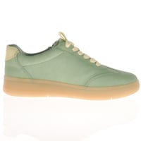 Jana - 23784 Retro Side Zip Trainers - Green 2