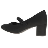 Jana - 24461 Suede Effect Mary Jane Shoes - Black 2