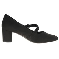 Jana - 24461 Suede Effect Mary Jane Shoes - Black 3