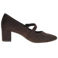 Jana - 24461 Suede Effect Mary Jane Shoes - Brown 3