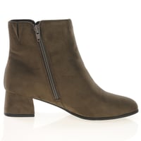 Jana - 25364 Block Heeled Ankle Boots - Stone Brown 3