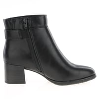 Jana - 25370 Block Heel Ankle Boots, Black 3
