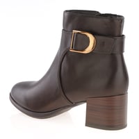 Jana - 25370 Block Heel Ankle Boots, Mocca 2