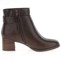 Jana - 25370 Block Heel Ankle Boots, Mocca 3