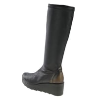 Jose Saenz - 6428 Leather Wedge Knee Boots - Black 2