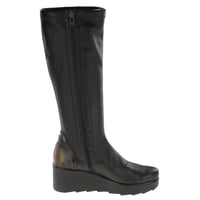 Jose Saenz - 6428 Leather Wedge Knee Boots - Black 3