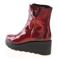 Jose Saenz - 6432 Patent Wedge Boots Red 2