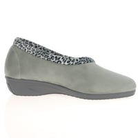Lunar - Paloma Leopard Trim Slippers, Grey 2