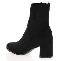 Marco Tozzi - 25392 Block Heeled Ankle Sock Boots - Black 3
