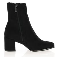 Marco Tozzi - 25392 Block Heeled Ankle Sock Boots - Black 4