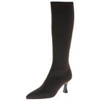 Miss Elastic - 78041 Knee Sock Boots - Dark Brown 2