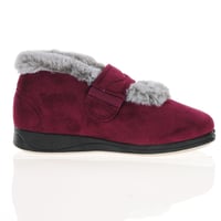 Padders - Hush Warm Lined Slippers, Burgundy-Grey 3