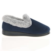 Padders - Repose Warm Lined Slippers, Navy/Grey 2
