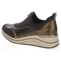 Remonte - D0T08-90 Front Zip Trainers, Brown Combi 2