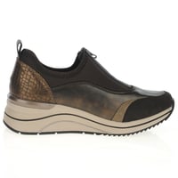 Remonte - D0T08-90 Front Zip Trainers, Brown Combi 3