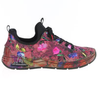 Rieker - 44569-90 Floral Print Lace Up Shoes - Bordeaux Combi 4