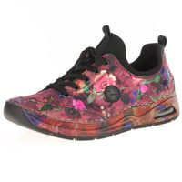 Rieker - 44569-90 Floral Print Lace Up Shoes - Bordeaux Combi 2