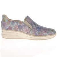 Rieker - 48761-91 Low Wedge Shoes, Floral Multi 2