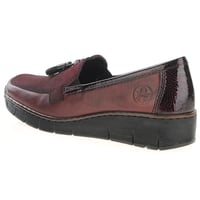 Rieker - 53771-35 Low Wedge Tassel Loafers - Merlot 2