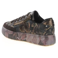 Rieker - M7711-26 Floral Side Zip Trainers - Brown Multi 2