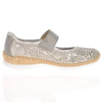 Rieker - N4299-90 Velcro Shoes, Taupe Shimmer 2