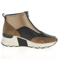 Rieker - N6352-25 Front Zip Ankle Boots, Brown Multi 3