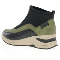 Rieker - N9362-54 Front Zip Ankle Boots - Green Combi 2