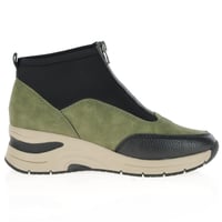 Rieker - N9362-54 Front Zip Ankle Boots - Green Combi 3