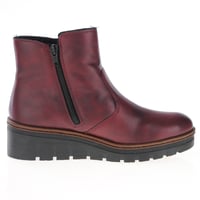 Rieker - X9165-35 Low Wedge Ankle Boots Dark Red 3