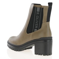 s.Oliver - 25431 Block Heeled Ankle Boots, Dark Taupe 3