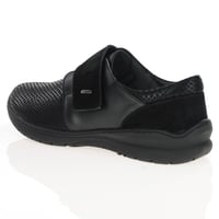 Softmode - Daba Velcro Strap Shoes, Black Stretch Suede 2