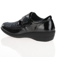 Softmode - Elma Velcro Strap Shoes, Black Patent 2