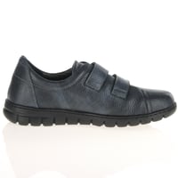 Softmode - Gail Leather Velcro Shoes, Midnight 2