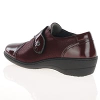Softmode - Zabrina Velcro Strap Shoes, Bordeaux 2