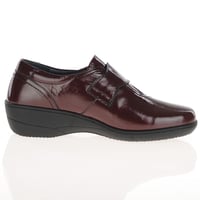 Softmode - Zabrina Velcro Strap Shoes, Bordeaux 3