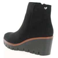 Susst - Buddy Wedge Ankle Boot Black Textile 2