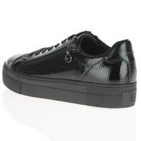 Tamaris - 23313 Vegan Platform Trainers, Black Patent 3