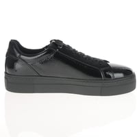 Tamaris - 23313 Vegan Platform Trainers, Black Patent 2